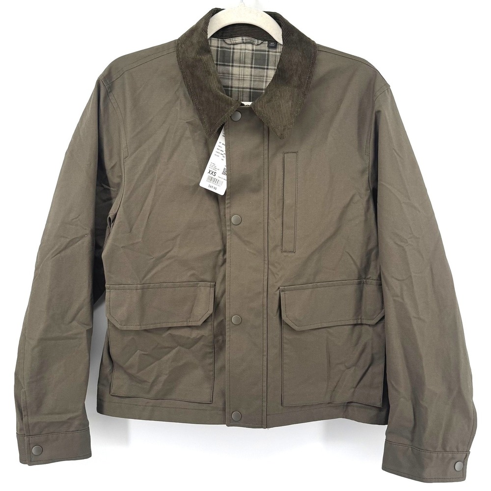 Uniqlo Utility Women XXS Coat Olive Green Corduroy Gorpcore Barn Jacket Earthy